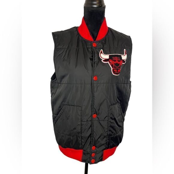 MITCHELL & NESS VINTAGE NBA CHICAGO BULLS PUFFY RETRO VEST MENS SIZE MEDIUM - Picture 3 of 10
